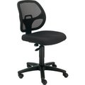 Global Equipment Interion    Mesh Office Chair With Mid Back, Fabric, Black A2813TMI-BK